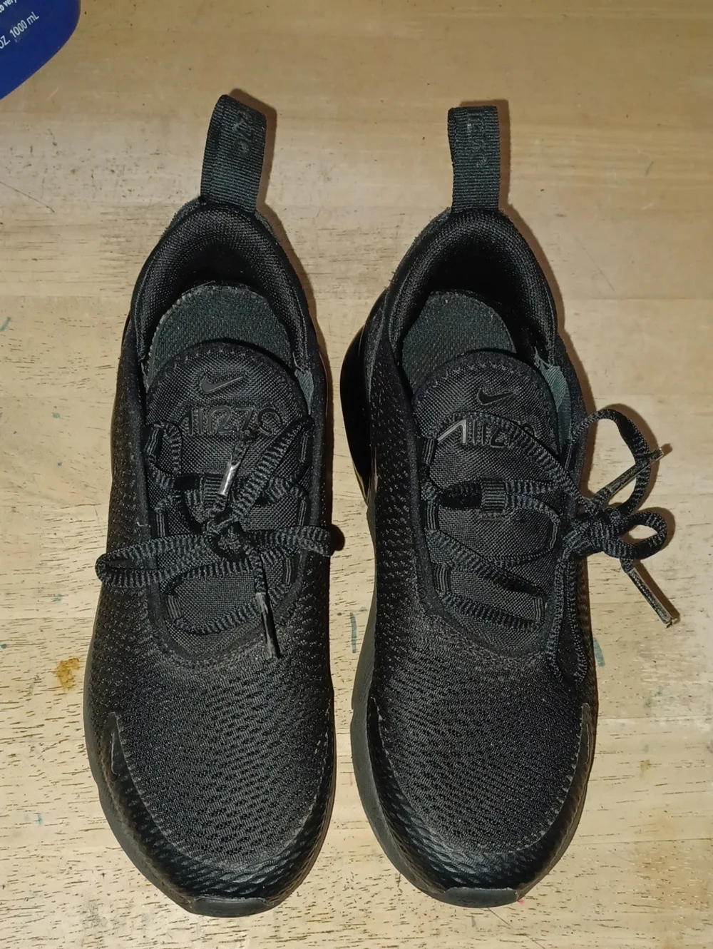 Nike Air Max 270 Black Mesh Running Sneakers For Kids Size 2.5Y